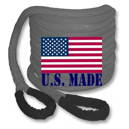 Safe-T-Line U.S. made "GUNMETAL GREY" Safe-T-Line Kinetic Recovery (Snatch) ROPE - 1 inch X 30 ft (4X4 VEHICLE RECOVERY) PKB0130